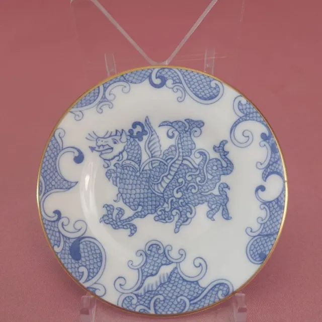 Royal Worcester Mini Plate Blue Dragon Bone China