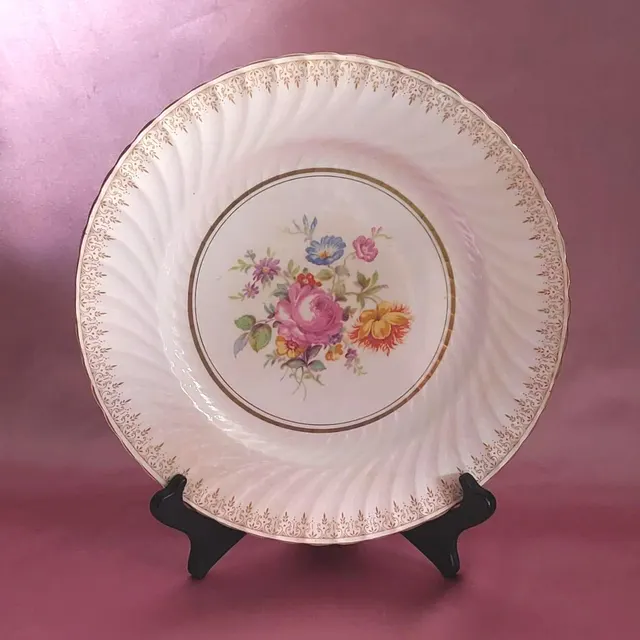 Vintage Burleigh Ware Floral Plate